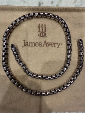 James Avery men’s heavy box link chain necklace